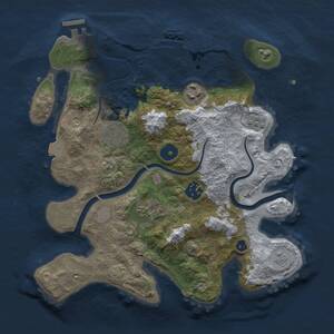 Thumbnail Rust Map: Procedural Map, Size: 3000, Seed: 215341, 11 Monuments