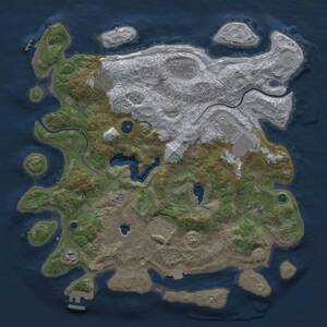 Thumbnail Rust Map: Procedural Map, Size: 4000, Seed: 104511825, 13 Monuments