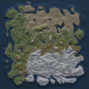 Thumbnail Rust Map: Procedural Map, Size: 4750, Seed: 1869460958, 14 Monuments