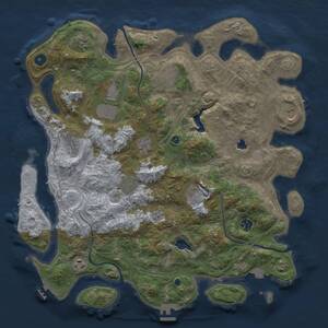 Thumbnail Rust Map: Procedural Map, Size: 4250, Seed: 273216524, 17 Monuments