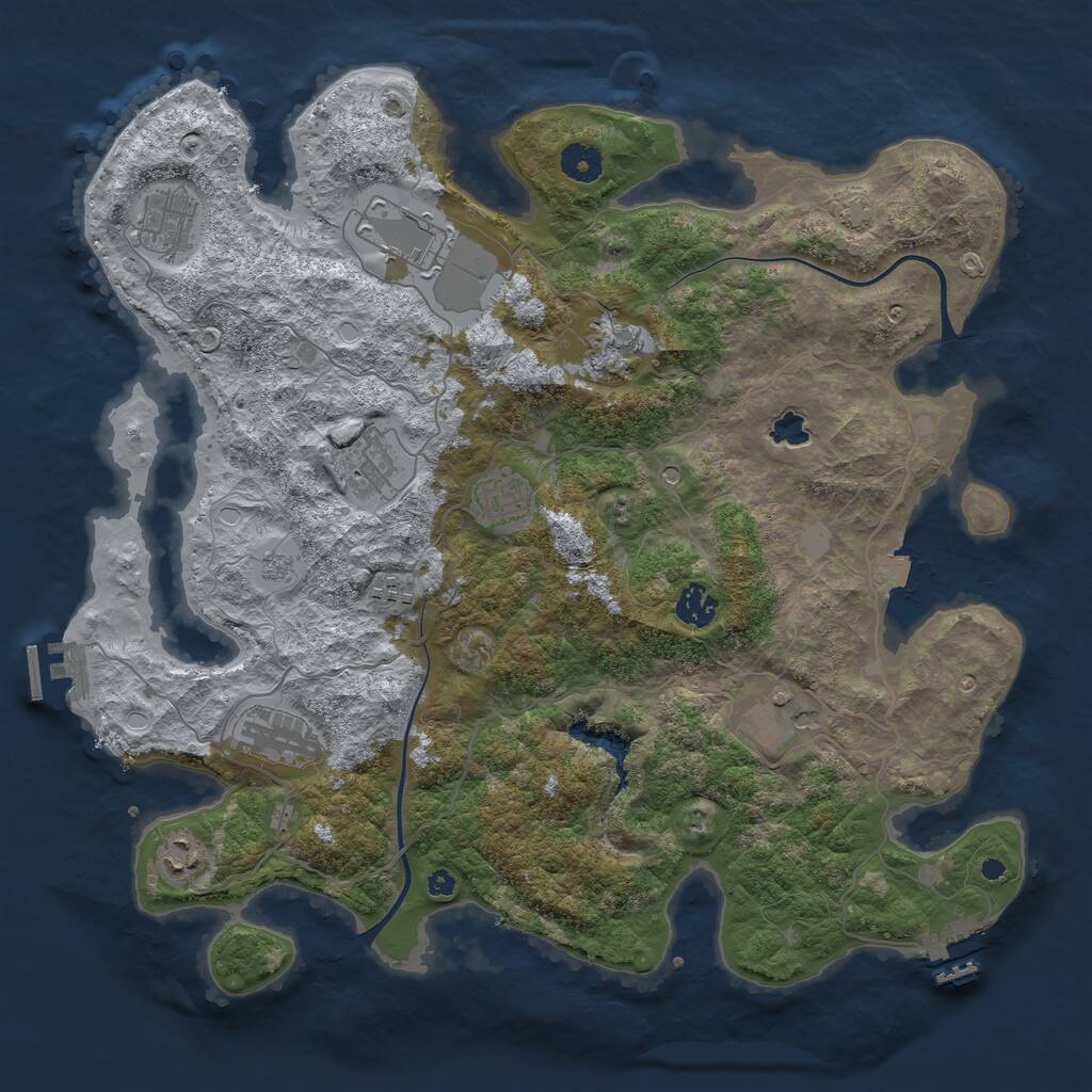 Rust Map: Procedural Map, Size: 4000, Seed: 1538675090, 16 Monuments