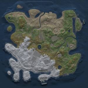 Thumbnail Rust Map: Procedural Map, Size: 3500, Seed: 69845470, 14 Monuments