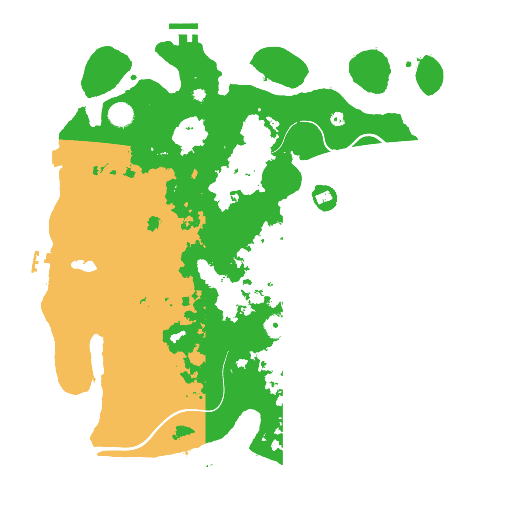 Biome Rust Map: Procedural Map, Size: 3600, Seed: 49720773