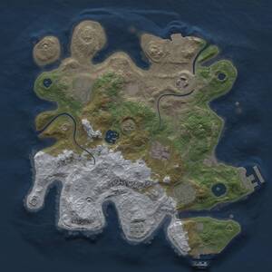 Thumbnail Rust Map: Procedural Map, Size: 3000, Seed: 532002987, 11 Monuments