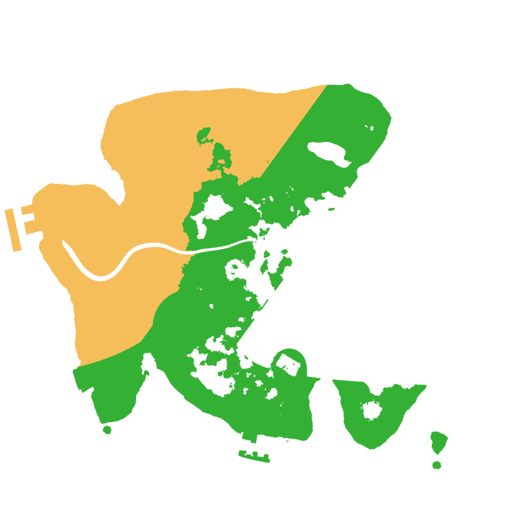 Biome Rust Map: Procedural Map, Size: 2500, Seed: 1678322760