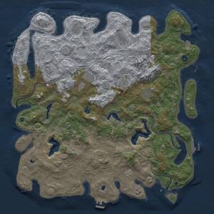 Thumbnail Rust Map: Procedural Map, Size: 5000, Seed: 1765090701, 16 Monuments