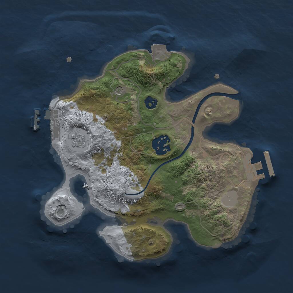 Rust Map: Procedural Map, Size: 2300, Seed: 199561599, 6 Monuments
