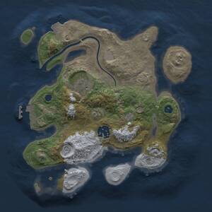 Thumbnail Rust Map: Procedural Map, Size: 2500, Seed: 54981, 6 Monuments