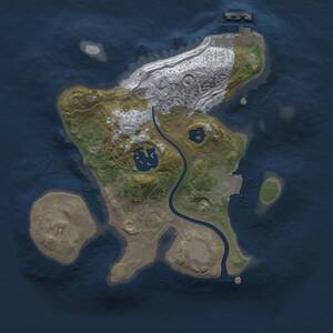 Thumbnail Rust Map: Procedural Map, Size: 2000, Seed: 173648154, 3 Monuments