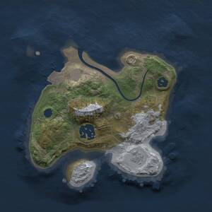 Thumbnail Rust Map: Procedural Map, Size: 1999, Seed: 481981, 3 Monuments