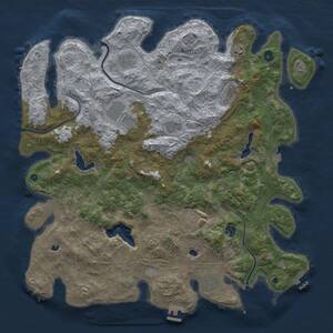 Thumbnail Rust Map: Procedural Map, Size: 4700, Seed: 1765090701, 16 Monuments