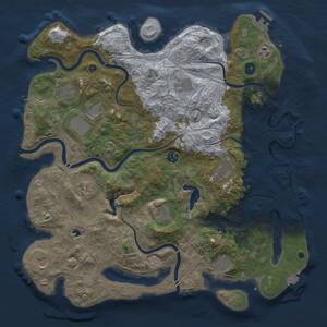 Thumbnail Rust Map: Procedural Map, Size: 4250, Seed: 640794593, 17 Monuments