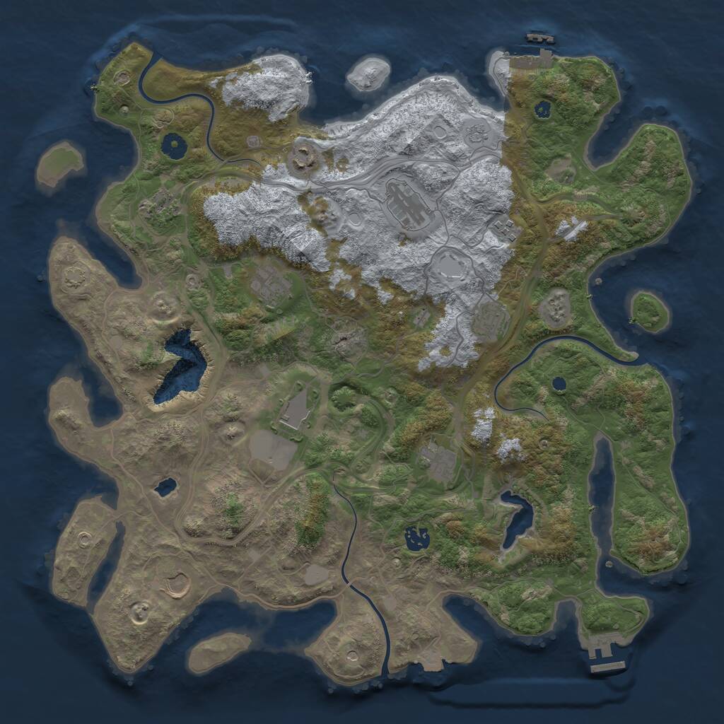 Rust Map: Procedural Map, Size: 4250, Seed: 30458654, 16 Monuments