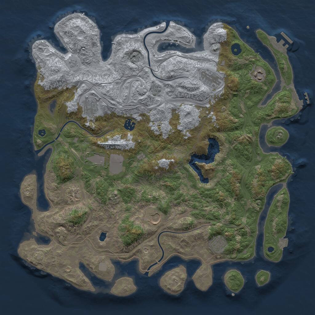 Rust Map: Procedural Map, Size: 4250, Seed: 2017056143, 15 Monuments
