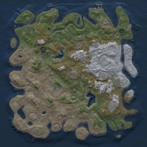Thumbnail Rust Map: Procedural Map, Size: 4500, Seed: 262346401, 16 Monuments