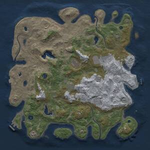 Thumbnail Rust Map: Procedural Map, Size: 4500, Seed: 819917658, 15 Monuments