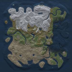 Thumbnail Rust Map: Procedural Map, Size: 4500, Seed: 1308016460, 16 Monuments