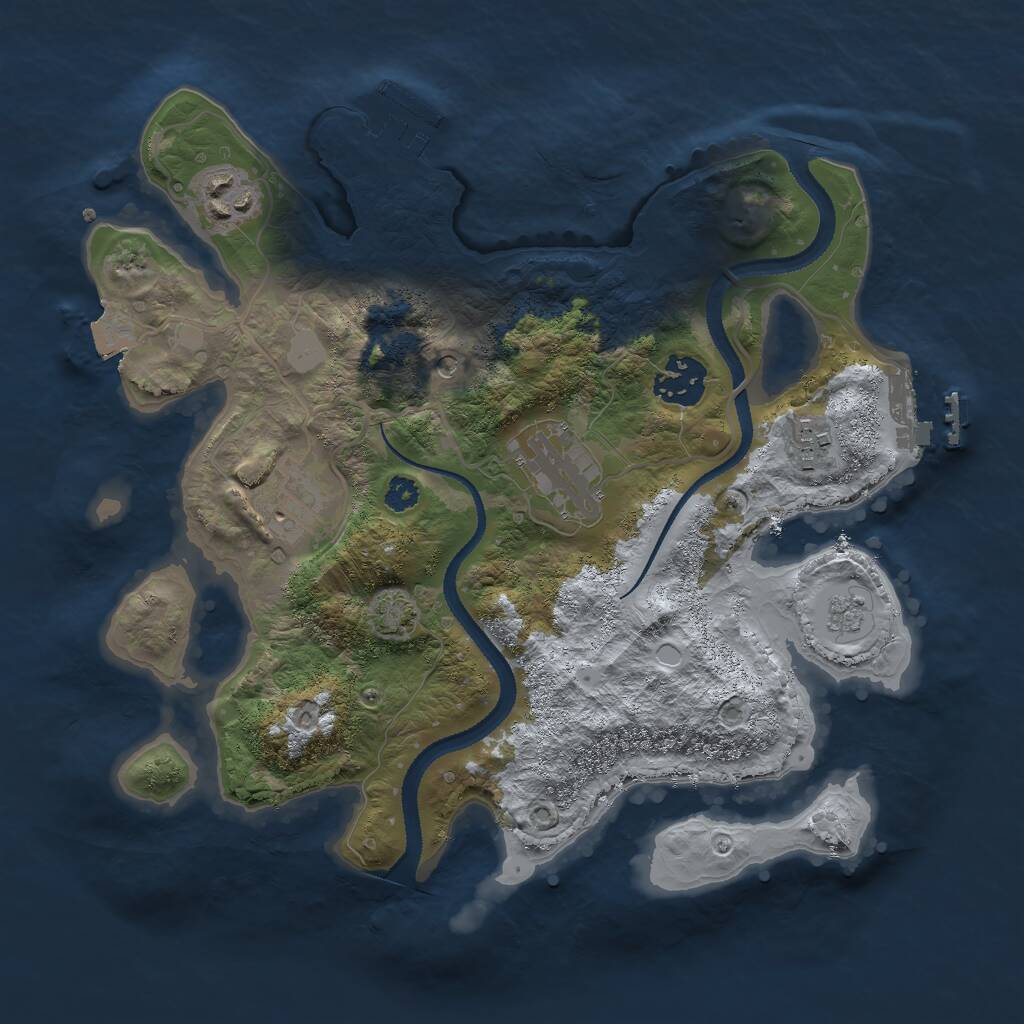 Rust Map: Procedural Map, Size: 3000, Seed: 1756900349, 11 Monuments
