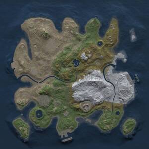 Thumbnail Rust Map: Procedural Map, Size: 3000, Seed: 491428316, 10 Monuments