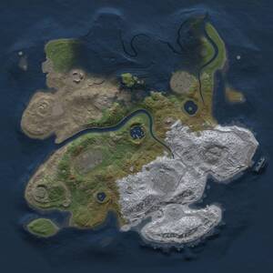 Thumbnail Rust Map: Procedural Map, Size: 3000, Seed: 1490715023, 12 Monuments
