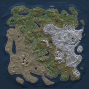 Thumbnail Rust Map: Procedural Map, Size: 4500, Seed: 1149599270, 16 Monuments
