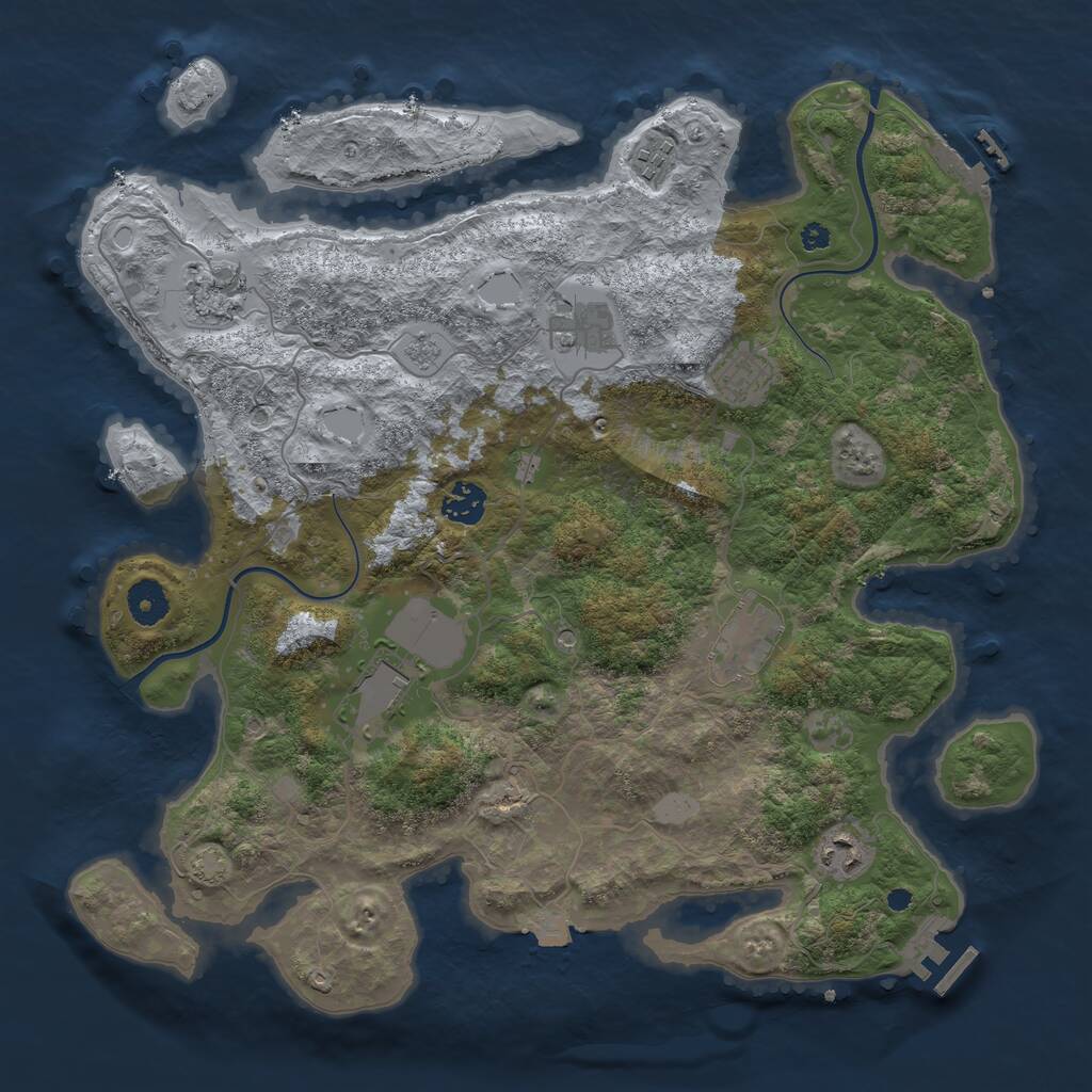 Rust Map: Procedural Map, Size: 3800, Seed: 1562371298, 14 Monuments