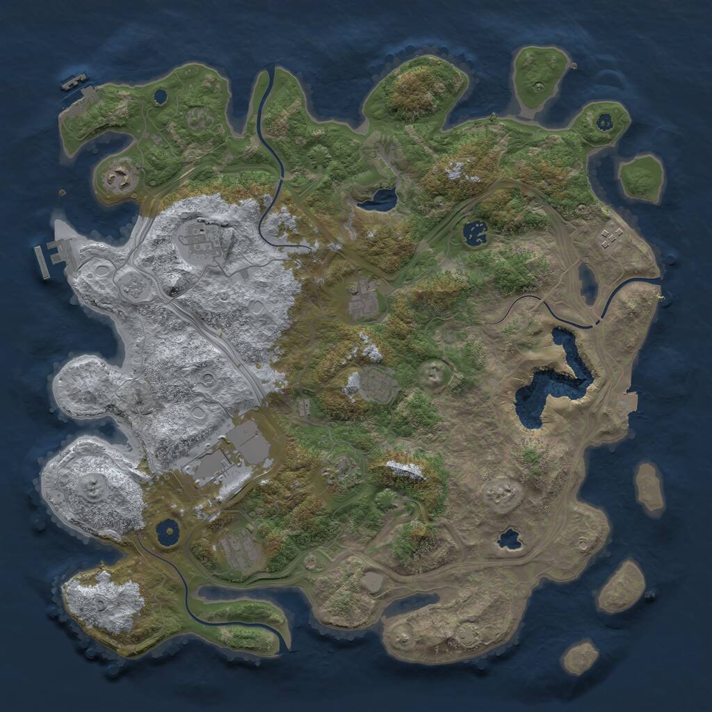Rust Map: Procedural Map, Size: 4250, Seed: 94632, 15 Monuments