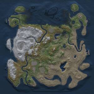 Thumbnail Rust Map: Procedural Map, Size: 4250, Seed: 225716966, 17 Monuments