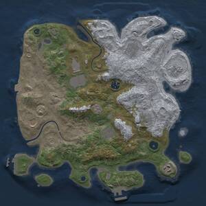Thumbnail Rust Map: Procedural Map, Size: 3500, Seed: 200539386, 15 Monuments