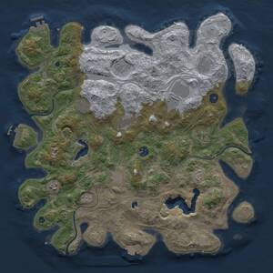 Thumbnail Rust Map: Procedural Map, Size: 4250, Seed: 464857091, 16 Monuments