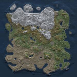 Thumbnail Rust Map: Procedural Map, Size: 4500, Seed: 742828834, 16 Monuments