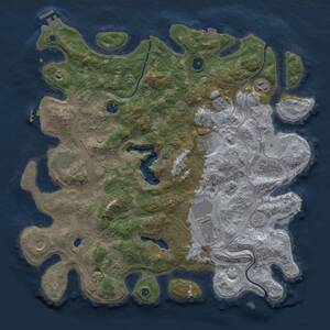 Thumbnail Rust Map: Procedural Map, Size: 4250, Seed: 1751829620, 15 Monuments