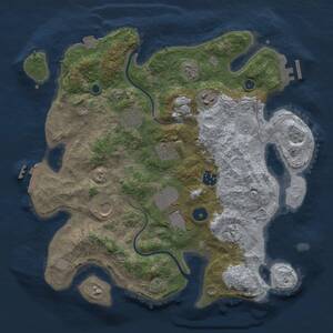 Thumbnail Rust Map: Procedural Map, Size: 3500, Seed: 528029736, 14 Monuments