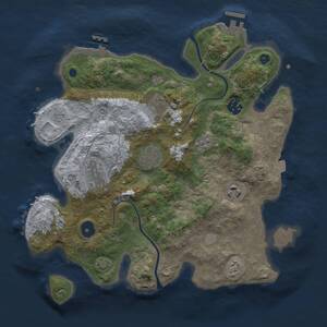 Thumbnail Rust Map: Procedural Map, Size: 3250, Seed: 206913979, 12 Monuments