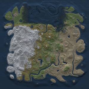 Thumbnail Rust Map: Procedural Map, Size: 4800, Seed: 52022060, 17 Monuments
