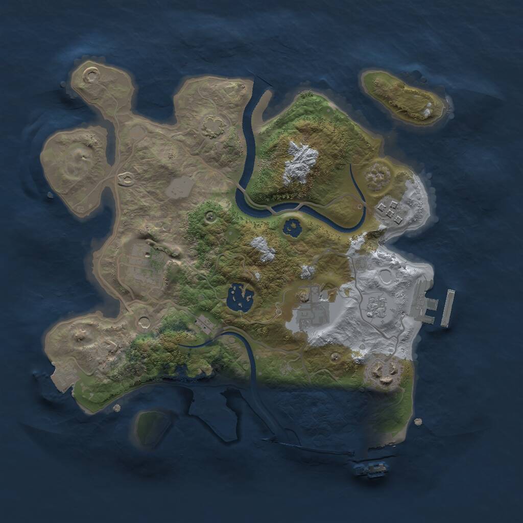 Rust Map: Procedural Map, Size: 2800, Seed: 509368049, 11 Monuments