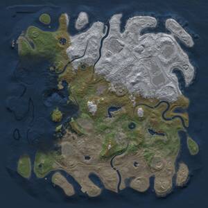 Thumbnail Rust Map: Procedural Map, Size: 4500, Seed: 333890459, 17 Monuments