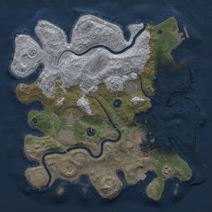 Thumbnail Rust Map: Procedural Map, Size: 3750, Seed: 854665204, 15 Monuments