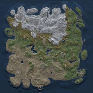 Thumbnail Rust Map: Procedural Map, Size: 4800, Seed: 204992226, 17 Monuments