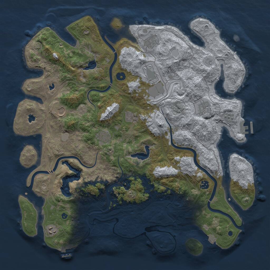 Rust Map: Procedural Map, Size: 4500, Seed: 796269861, 15 Monuments