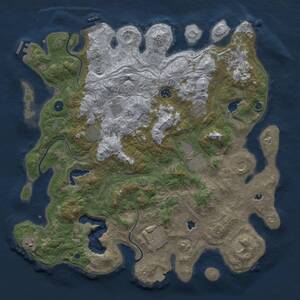 Thumbnail Rust Map: Procedural Map, Size: 4500, Seed: 159917042, 16 Monuments