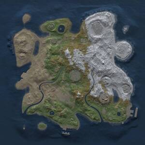 Thumbnail Rust Map: Procedural Map, Size: 3000, Seed: 2067488137, 11 Monuments