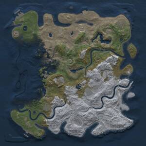 Thumbnail Rust Map: Procedural Map, Size: 4500, Seed: 1573926778, 16 Monuments