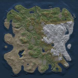 Thumbnail Rust Map: Procedural Map, Size: 4250, Seed: 1732205276, 16 Monuments