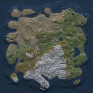 Thumbnail Rust Map: Procedural Map, Size: 3750, Seed: 770880872, 14 Monuments