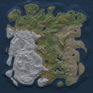Thumbnail Rust Map: Procedural Map, Size: 4500, Seed: 865100529, 16 Monuments