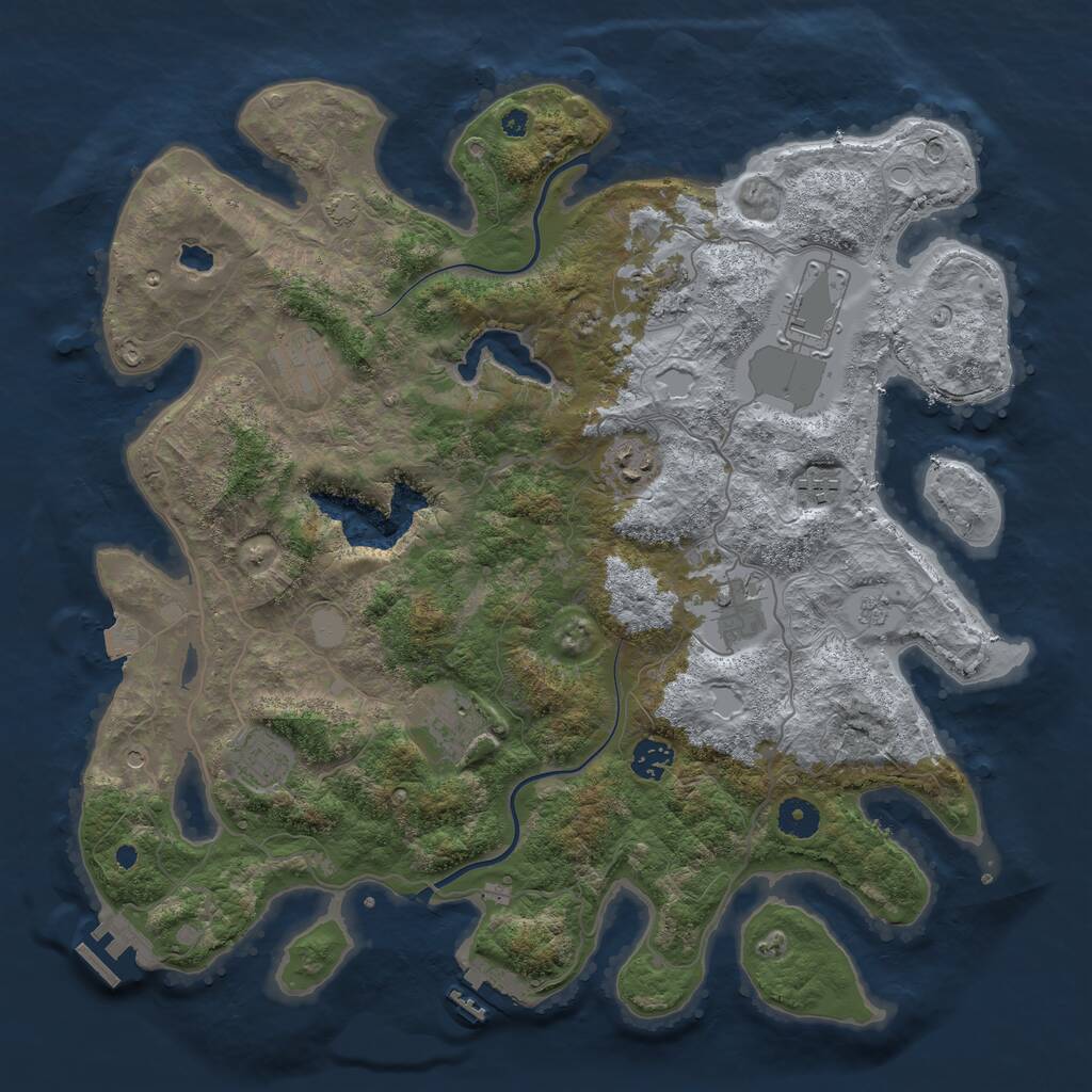 Rust Map: Procedural Map, Size: 4000, Seed: 1475886344, 15 Monuments