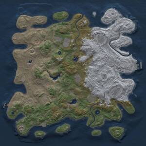 Thumbnail Rust Map: Procedural Map, Size: 4250, Seed: 412893309, 16 Monuments