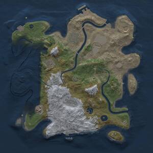 Thumbnail Rust Map: Procedural Map, Size: 3500, Seed: 541638529, 14 Monuments