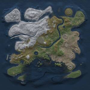 Thumbnail Rust Map: Procedural Map, Size: 3400, Seed: 1885471060, 13 Monuments